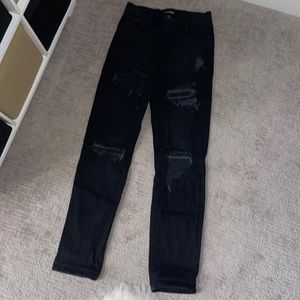 Fashion Nova black distressed jeans